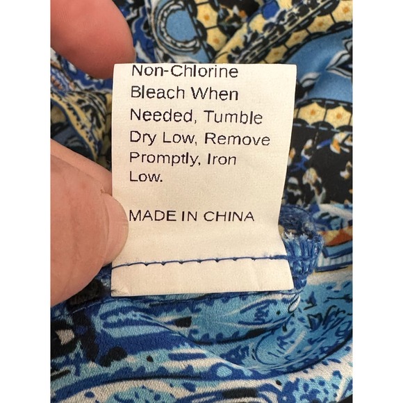 Blue Bandana strapless top size small-medium - Picture 4 of 9